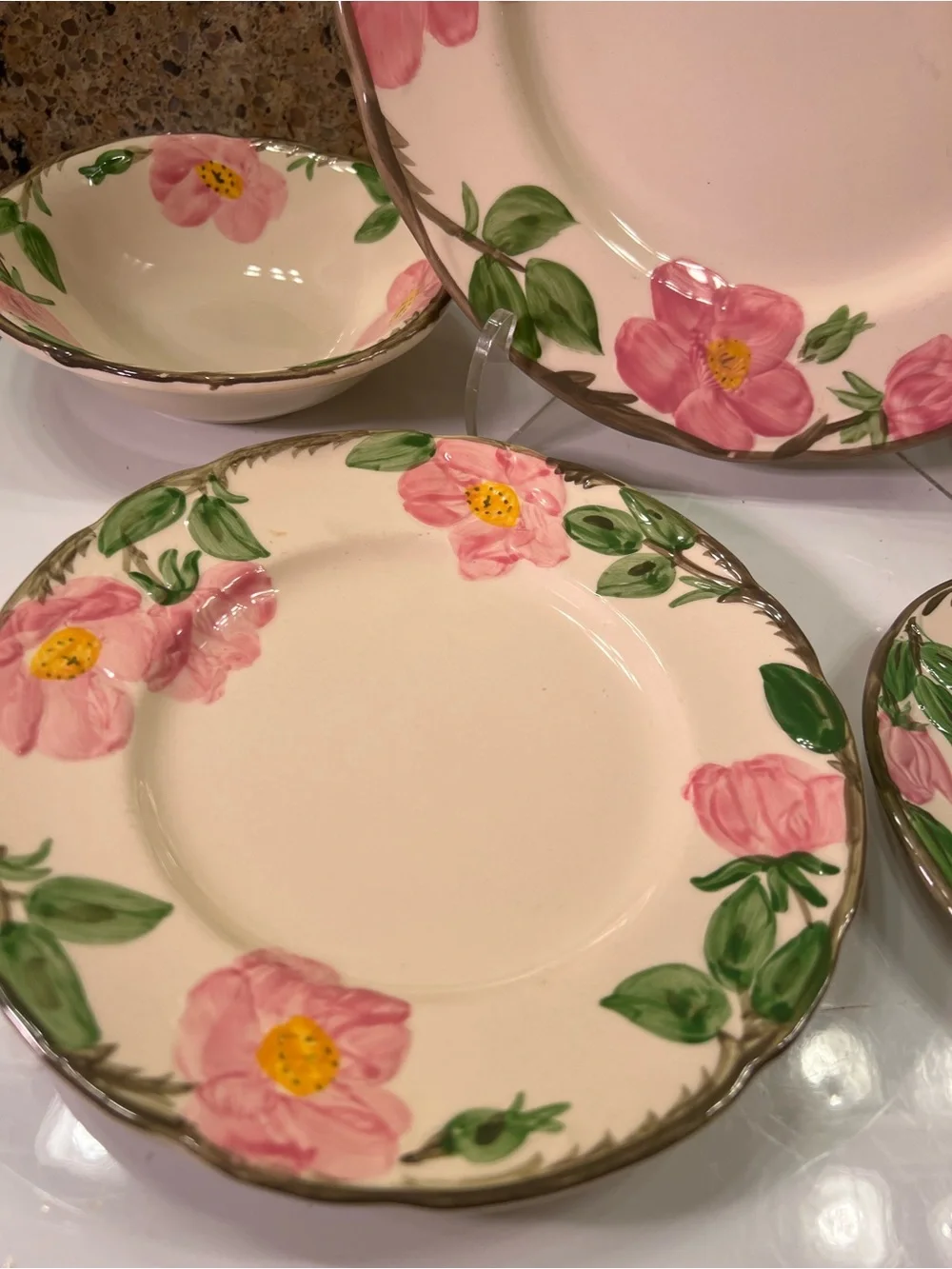 6 pc Franciscan Desert Rose Dinner Setting HandPainted (10 sets available)